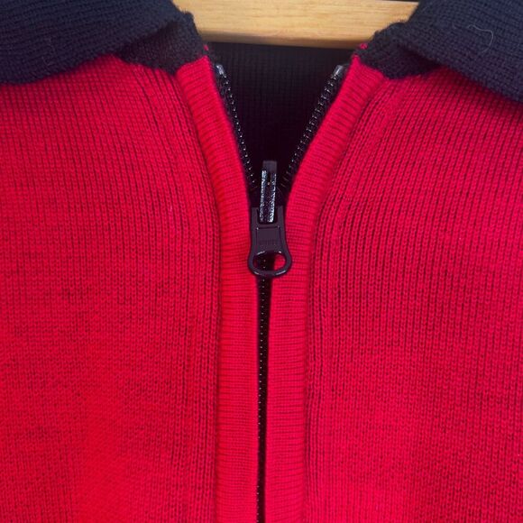 Pendleton Merino Wool Zip Up Sweater Contrast Trim Classic Timeless Size XL - Picture 7 of 11